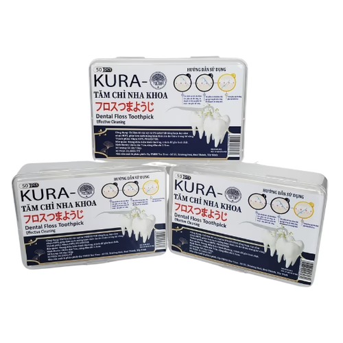 Tăm chỉ nha khoa Kura-O Tee  – Hộp 50 cái