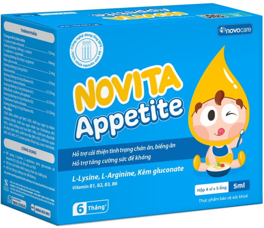 Dung dịch uống NOVITA Appetite – Hộp 20 ống