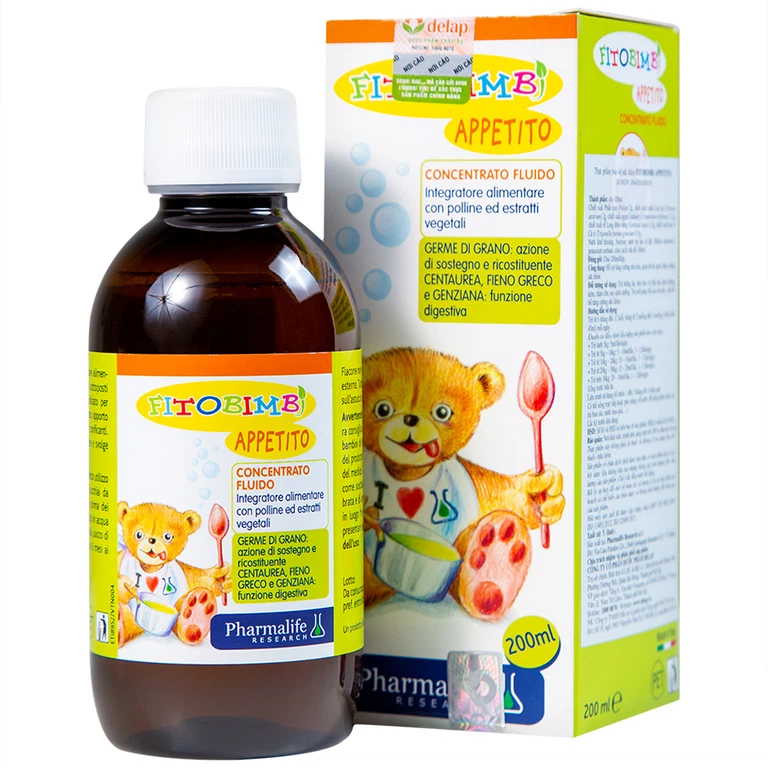Thực phẩm bảo vệ sức khỏe Fitobimbi Appetito hỗ trợ tăng cường tiêu hóa – Lọ 200ml