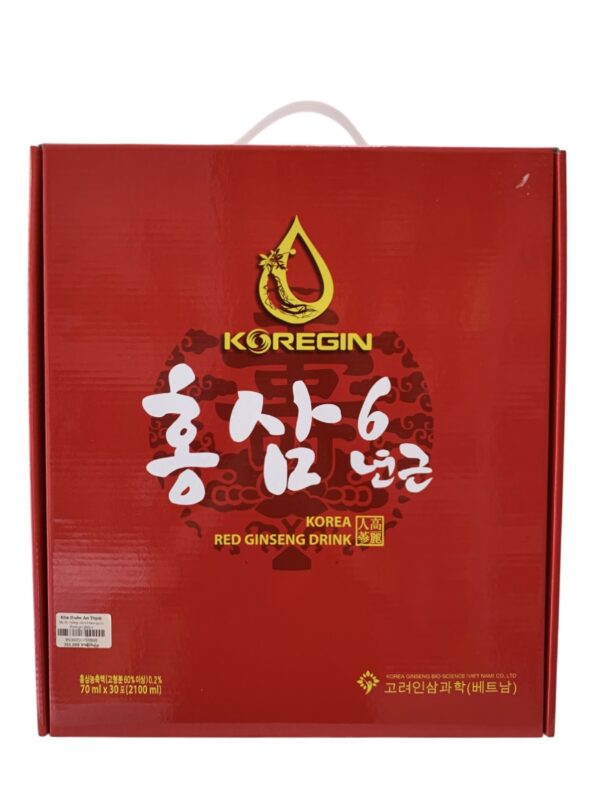 Nước hồng sâm Hàn Quốc Koregin – Hộp 30 túi x 70 ml