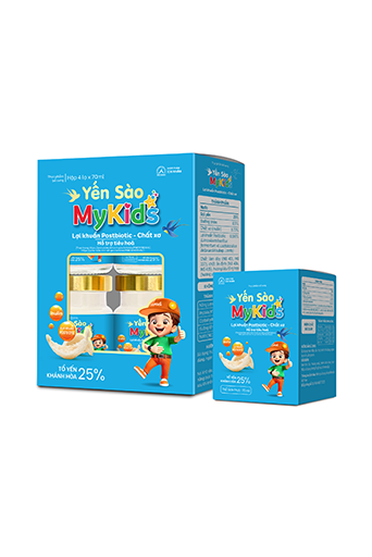Set 4 Yến sào MyKids Ích Nhân Hỗ trợ tiêu hoá – Hộp 4 lọ x 70ml