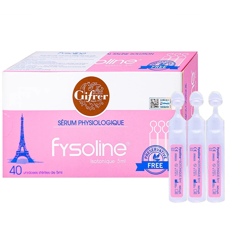 Nước muối sinh lý Fysoline Isotonic – Hộp 40 ống
