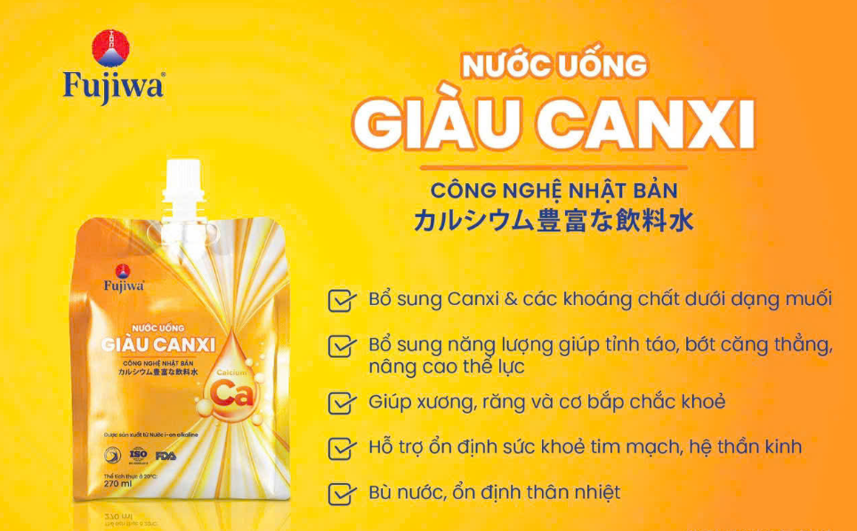 Nước uống giàu canxi Fujiwa – Túi 270ml
